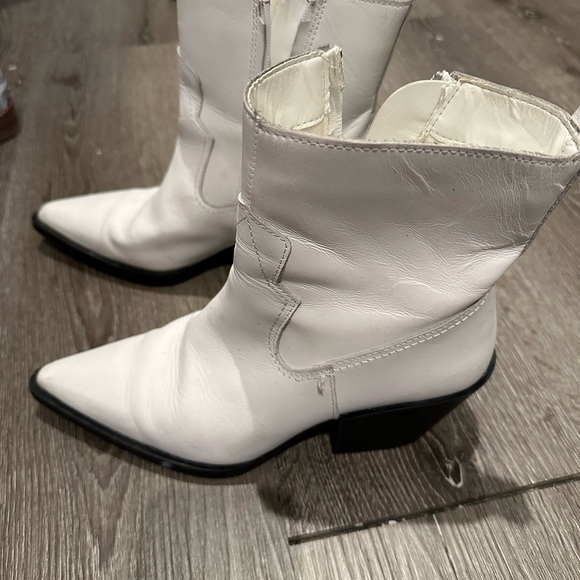 Mango White Cowboy Boots - Picture 4 of 4
